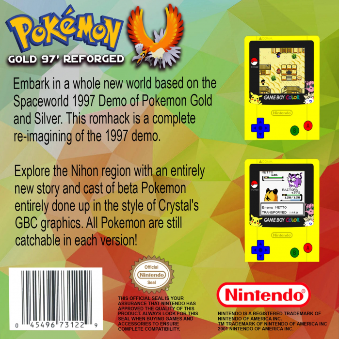 Pokemon : Gold 97 (Reforged) (Hack) — Box back